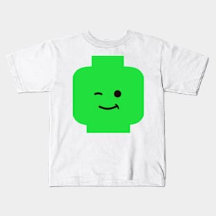 Minifig Winking Head Kids T-Shirt